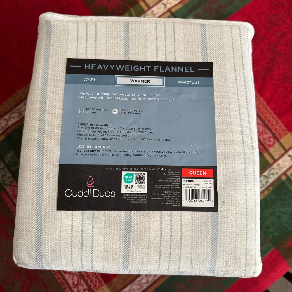 Cuddl Duds Heavyweight Flannel Sheets - Queen, Deep Pocket